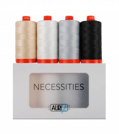 Aurifil Necessities Thread Collection 50wt (4 large spools) – The Whimsical  Workshop LLC