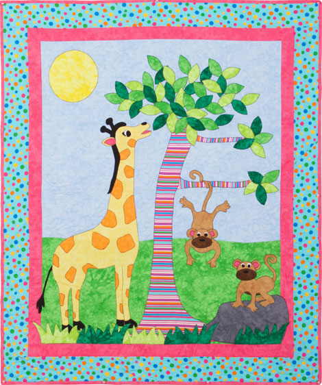 In the popular Beginning Jungle Friends Quilt Kit