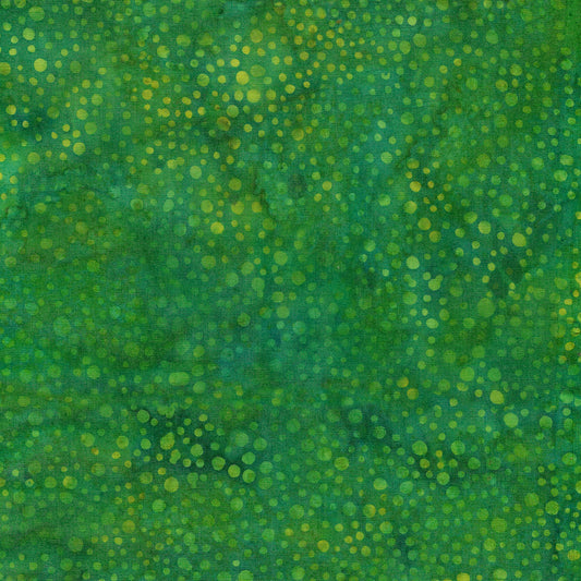 Ornate Gems - Speckle-Green | 100% Cotton Island Batik Fabric