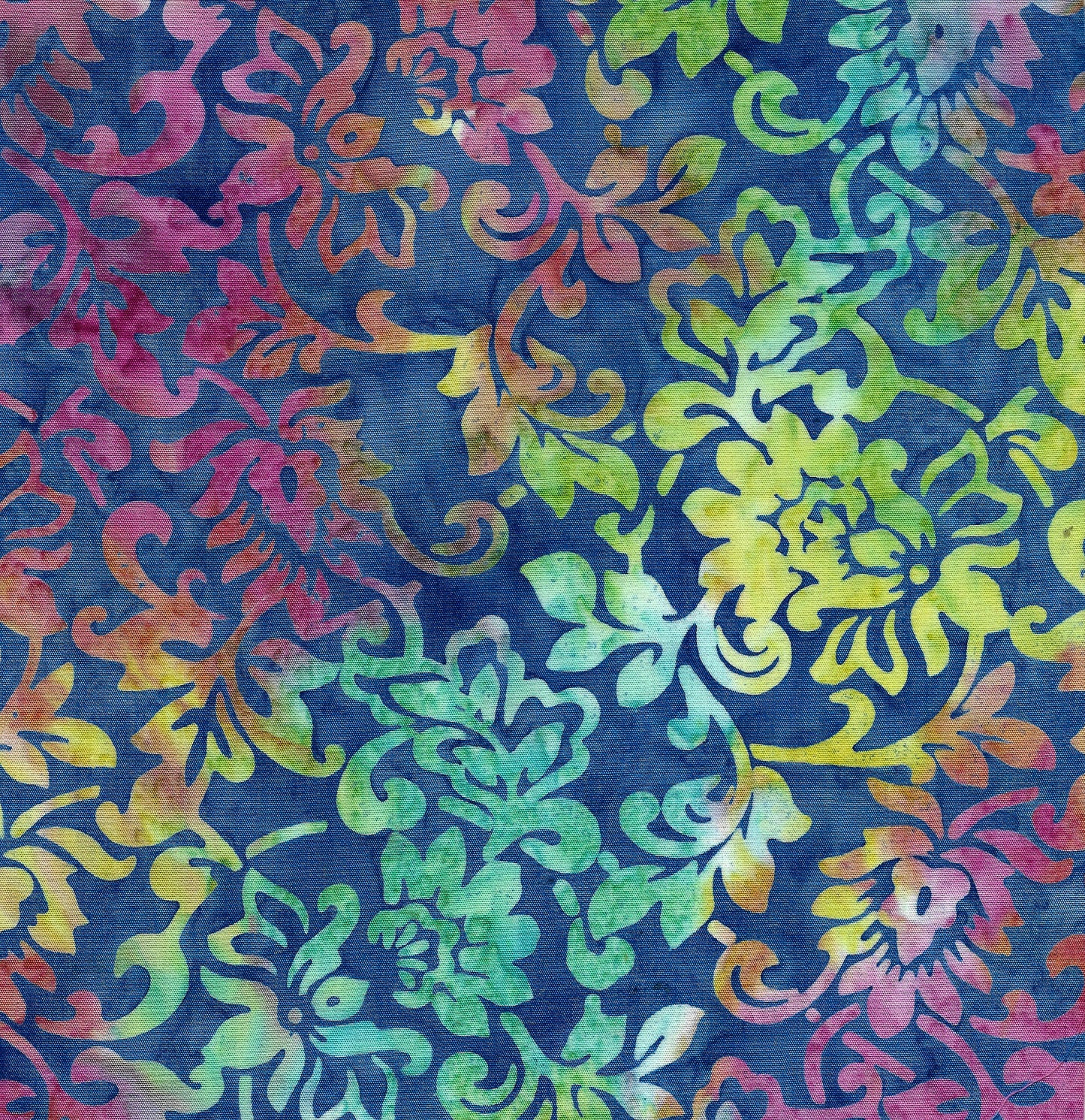 Ornate Gems - Large Floral-Multi | 100% Cotton Island Batik Fabric