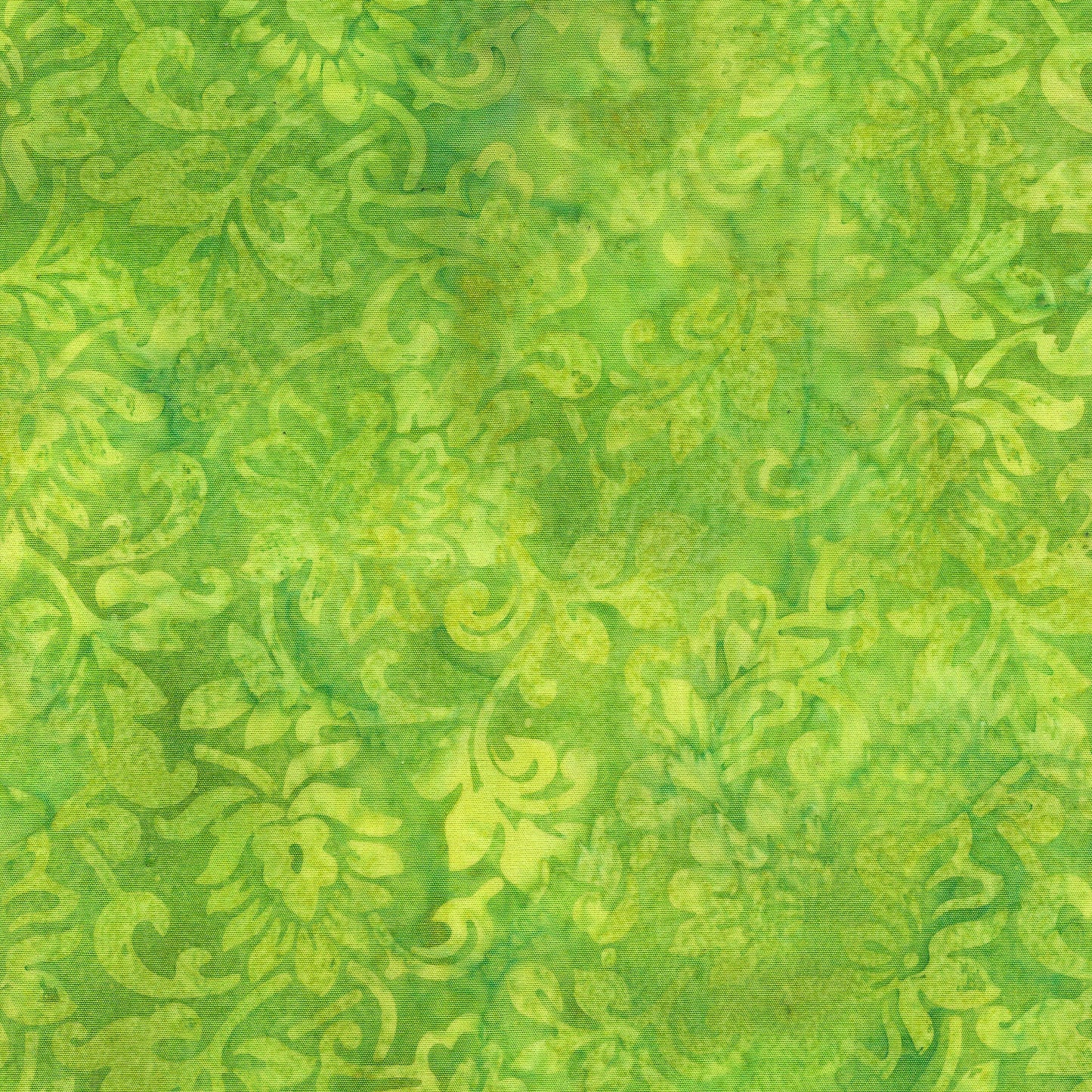 Ornate Gems - Large Floral-Green| 100% Cotton Island Batik Fabric