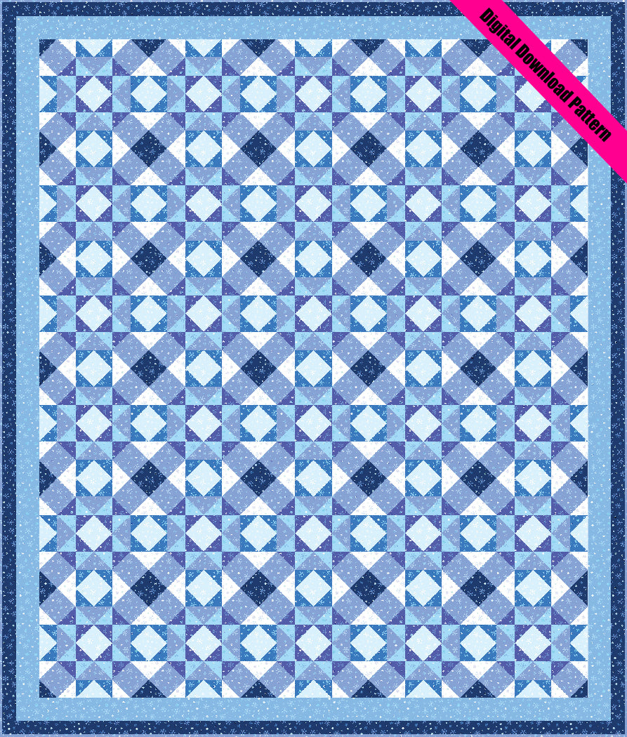 Arctic Elegance Pieced Quilt Pattern