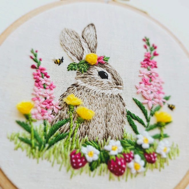 Berry Patch Bunny - Hand Embroidery Kit