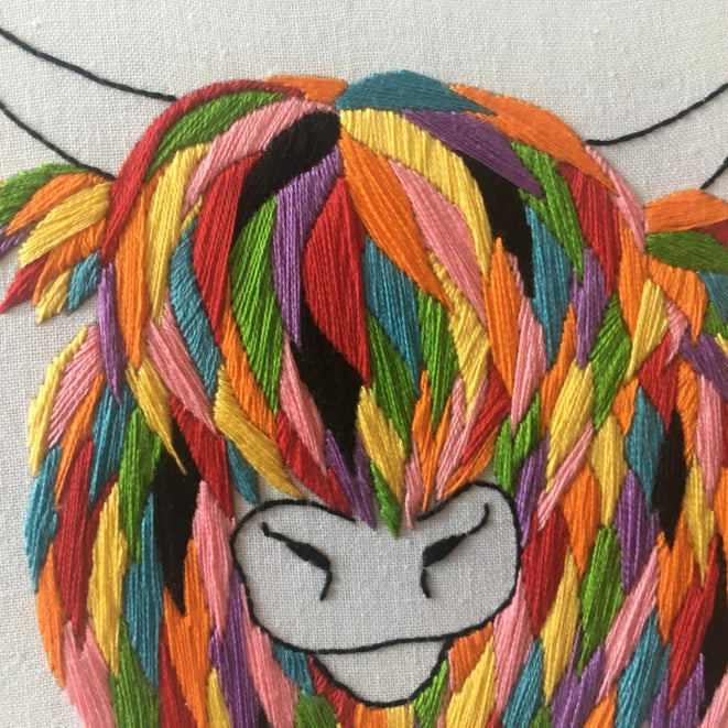 Highland Cow - Hand Embroidery Kit