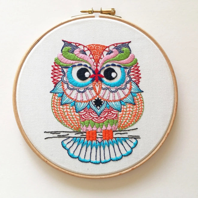 Owl - Hand Embroidery Kit