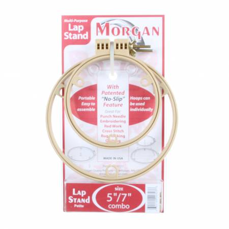 Morgan Hoop Lap Stand Set 5in and 7in, Embroidery, Cross Stitch, Punch Needle hoops with legs set