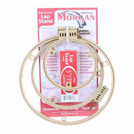 Morgan Hoop Lap Stand Set 5in 7in and 9in Embroidery, Cross Stitch, Punch Needle hoops with legs set
