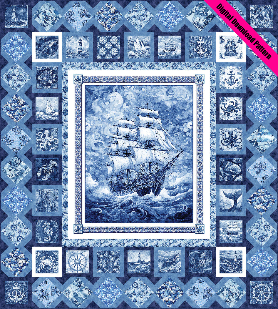 Nautical Dreams Pieced Quilt Pattern