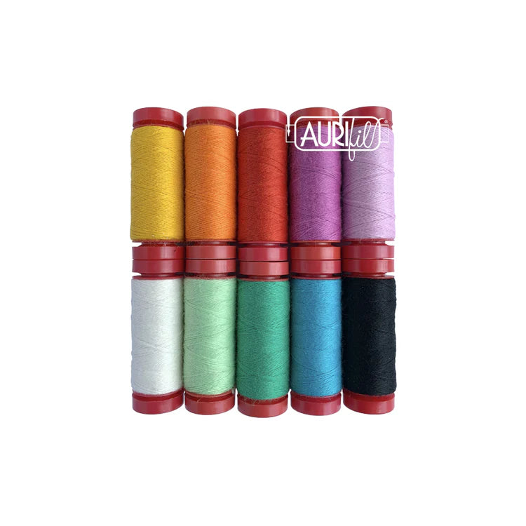 Stitching with Wool - 12wt Wool Aurifil Thread Set