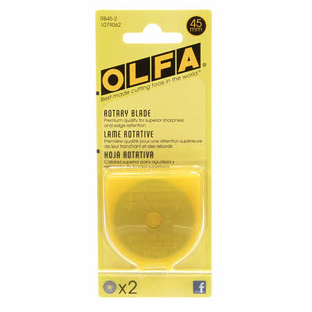 Olfa 45mm Rotary Blades - 2 pack