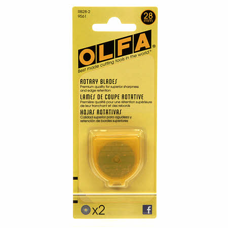 Olfa 28mm Rotary Blades - 2 pack